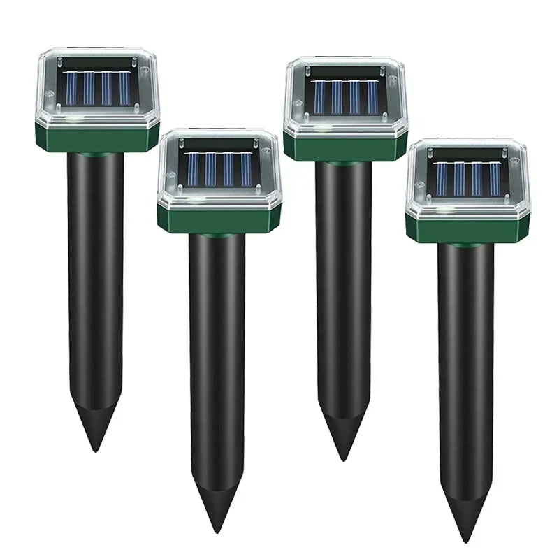 2/4 Pcs Solar Mole Repellent, Ultrasonic Repellent Powered for Get Rid of Mole Gopher Snakes Vole Deterrent Pest Control Tools