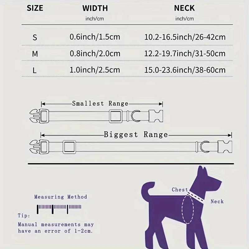 1pcs Fruit Print Polyester Dog Collar Set with Adjustable Buckles and Zinc Alloy Rings Stylish and Durable, Machine Washable