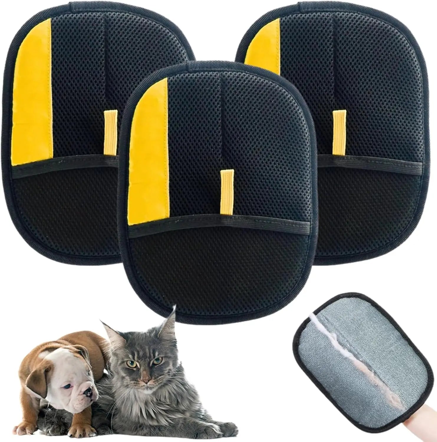 Electrostatic Gloves Pet Hair Removal, 2025 Pet Hair Remover Glove, Washable Dogs Cats Hair Gloves for Furniture Bed Cloth Car