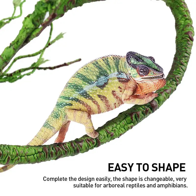 Reptile Landscaping Vine Fake Branches Rainforest Foam Rattan Terrarium Decor Habitat Decoration for Lizard Chameleon