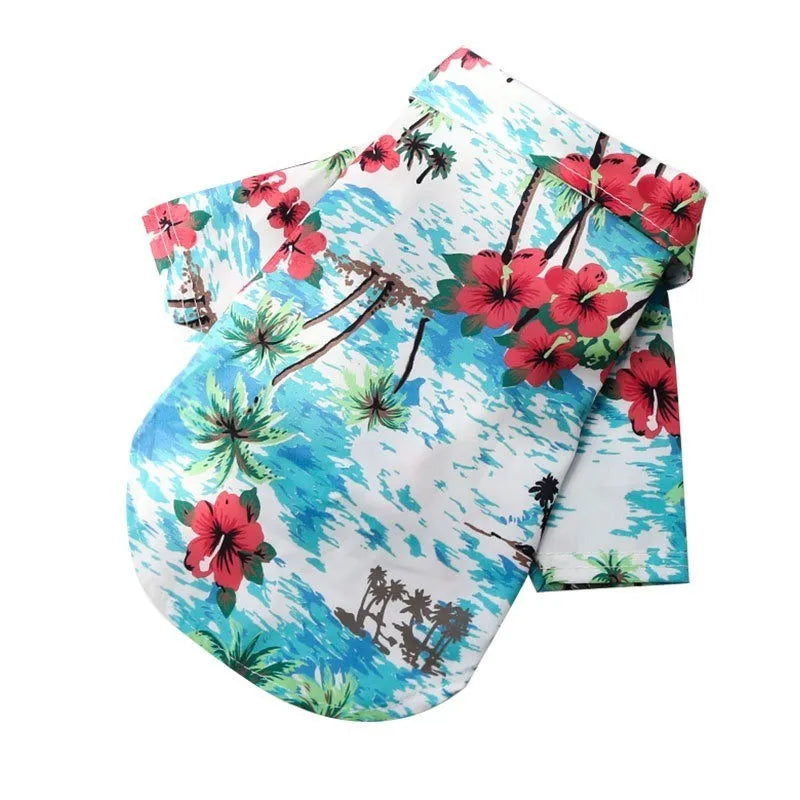 Hawaiian Beach Style Dog Shirt Teddy French Bulldog Cat Small To Medium Pet Pet Jacket Summer Clothing