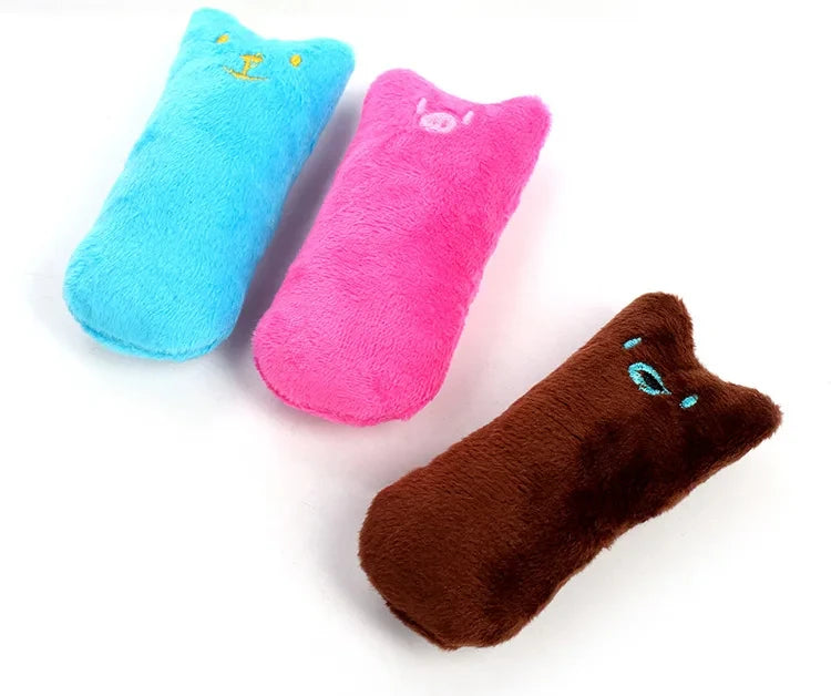 Teeth Grinding Catnip Toys Funny Interactive Plush Cat Toy Pet Kitten Chewing Vocal Toy Claws Thumb Bite Cat mint For Cats