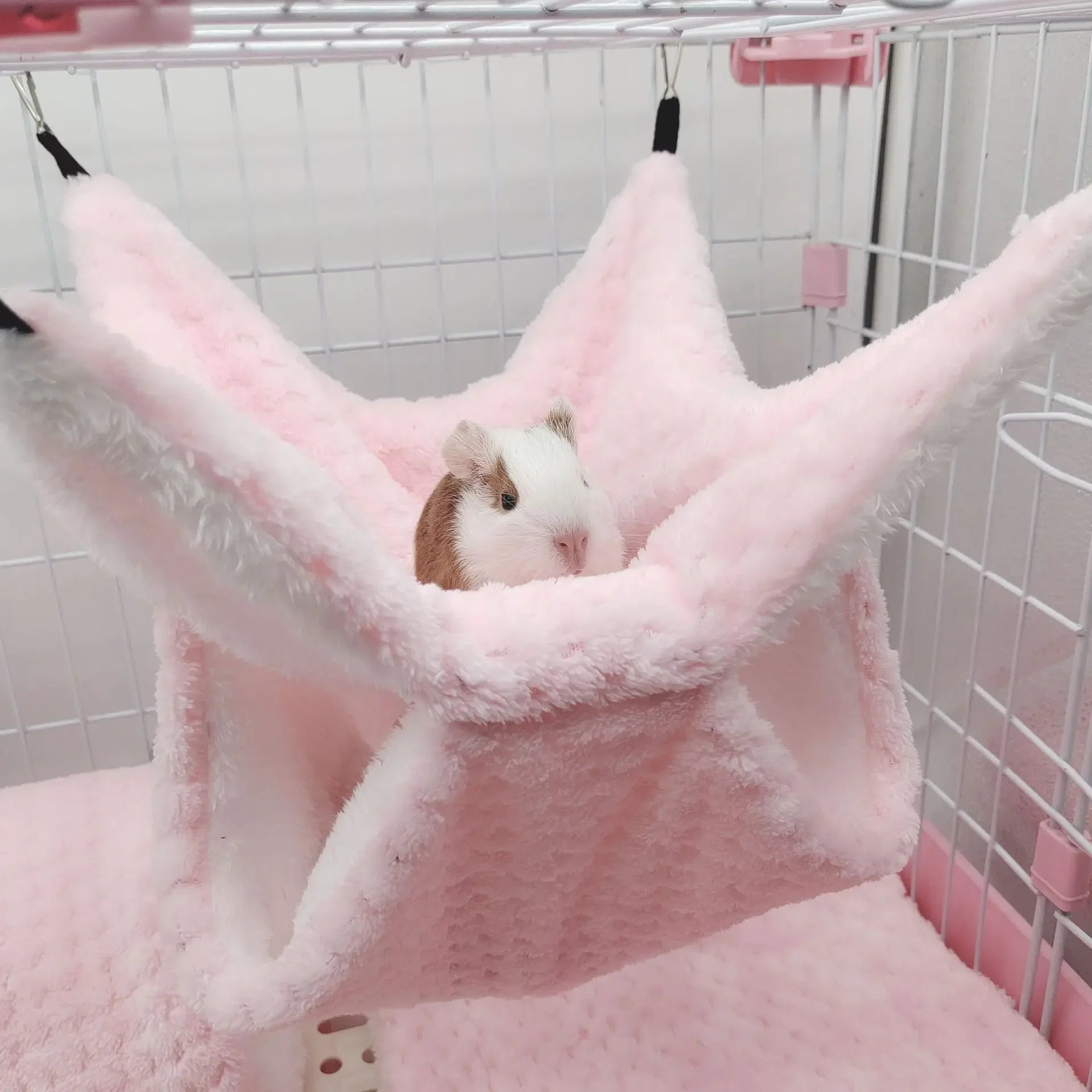 Warm Winter Pet Hammock Double Layer Thick Plush Hamster Hammock Chinchilla Guinea Pig Ferret Sleeping Bag Hamster Hanging Cage