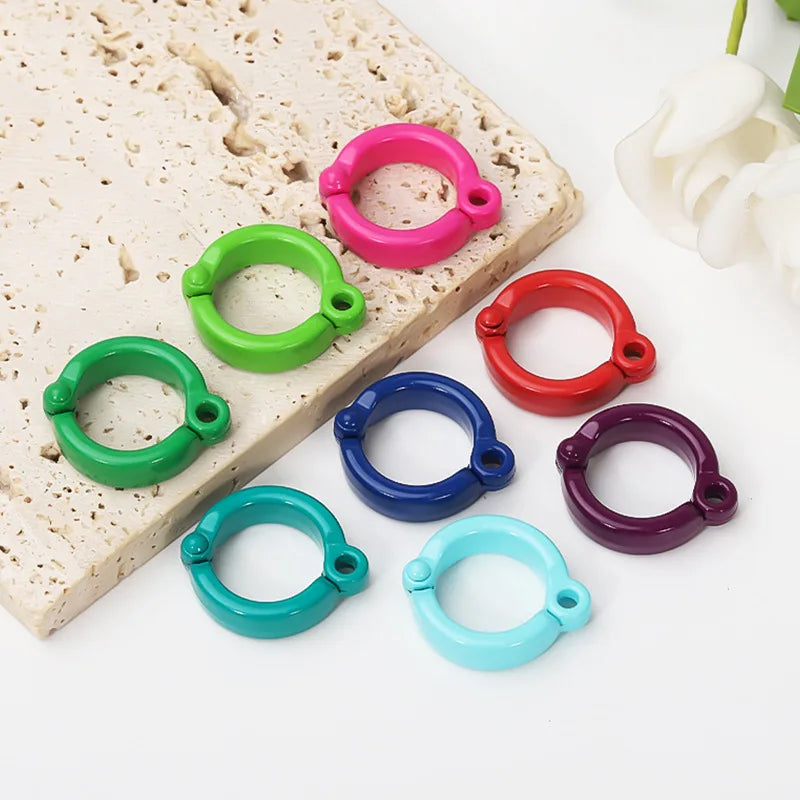 3.5-9.5mm Parrot Foot Rings Metal Pet Bird Leg Rings Outdoor Fly Training Activity Anti-Lost Opening Clip Leash Accessories