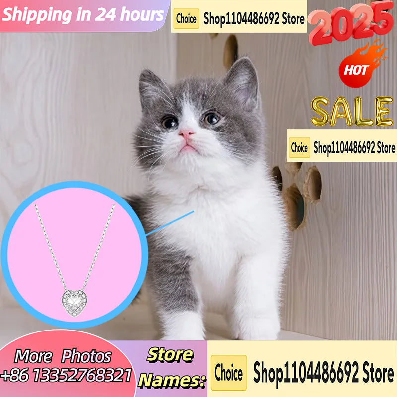 2025 Cat Accessories Good Brand Silver Color  Ariana Grande Tennis Necklace Women's Romantic Luxury Jewelry Gifts Set