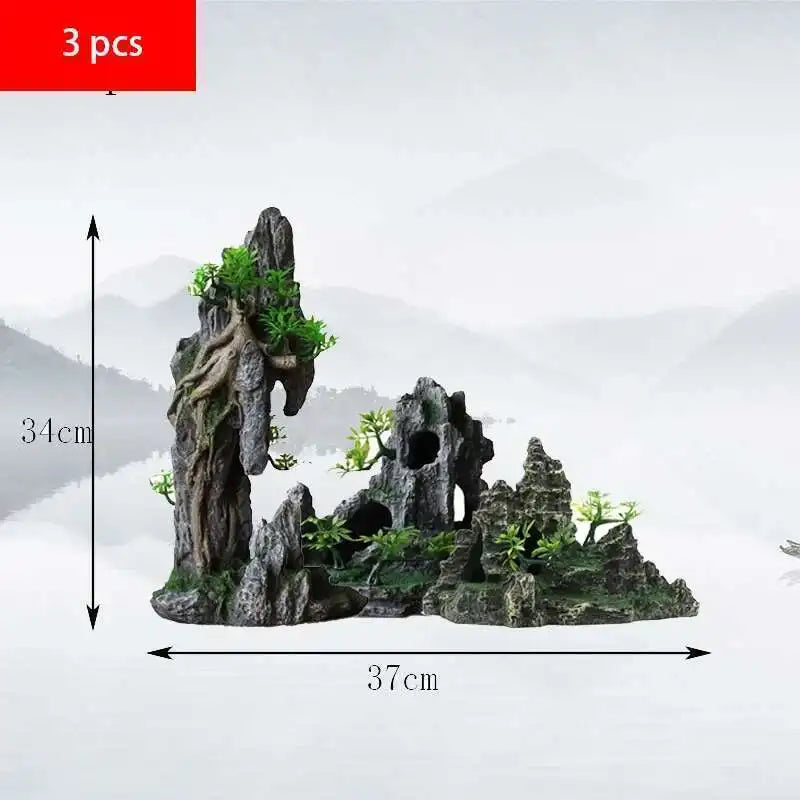 Large fish tank decoration resin aquarium decoration rockery landscape accessories fish tank aquarium decoration background