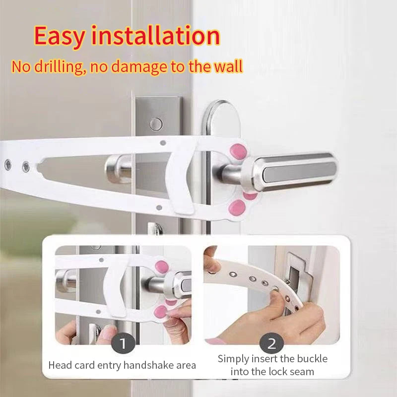 Cat Door Holder Latch Adjustable Dog Door Stopper Elastic Gate Lock Flex Latch Strap Keep Dog Out From Entering Pet Gate Supply