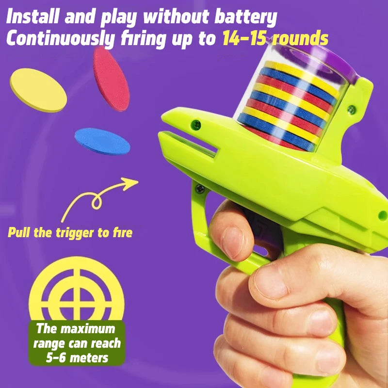 Funny Cat Toys Creative Turnip Gun With 15~75 pcs Reusable Foam Disc Pet Hunting Interactive Toy Dog Cat Pet Supplies