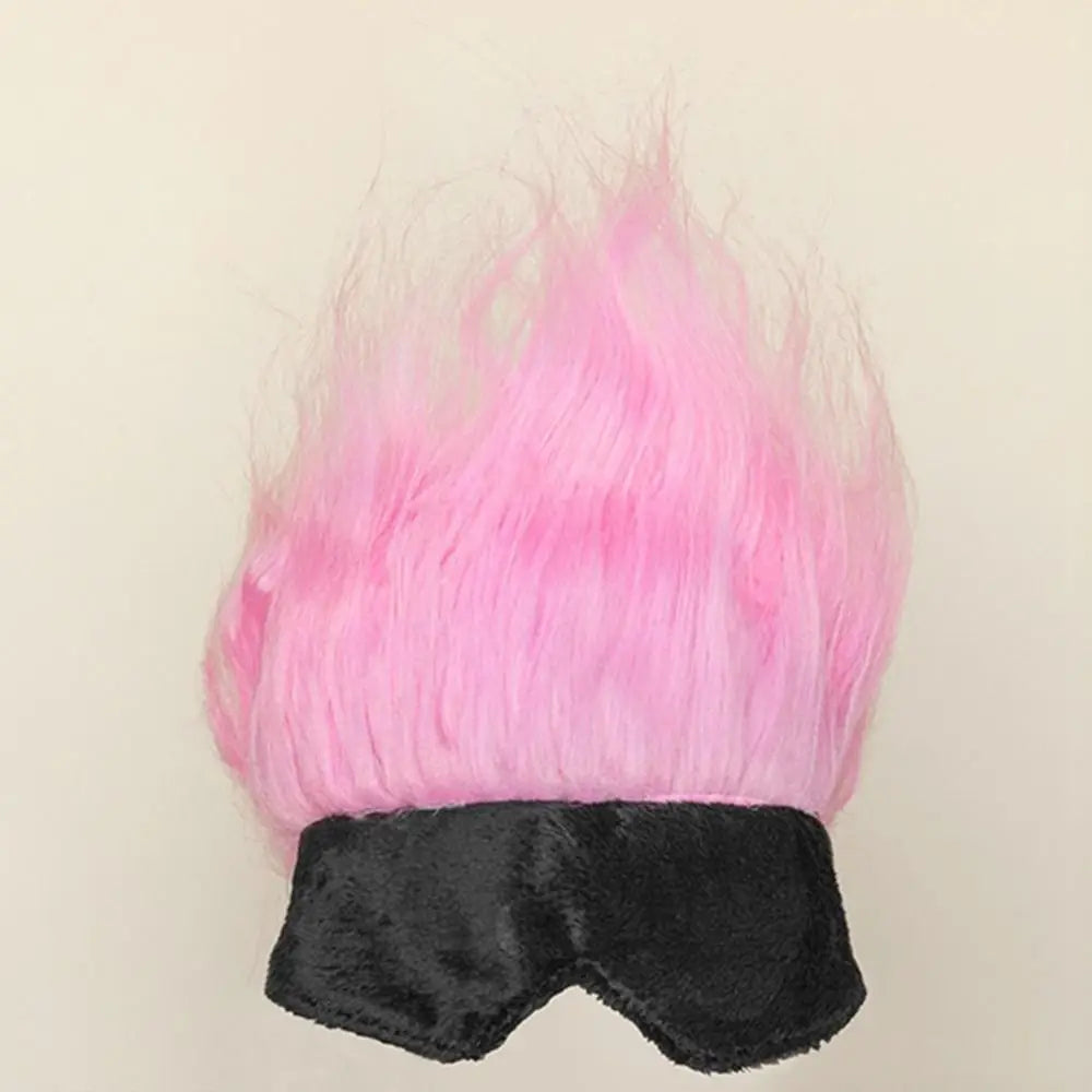 Pet Wig Decoration Polyester Cool Pet Wigs Simple Solid Color Cat Eye Mask Hat Casual Pet Wig Headgear Party
