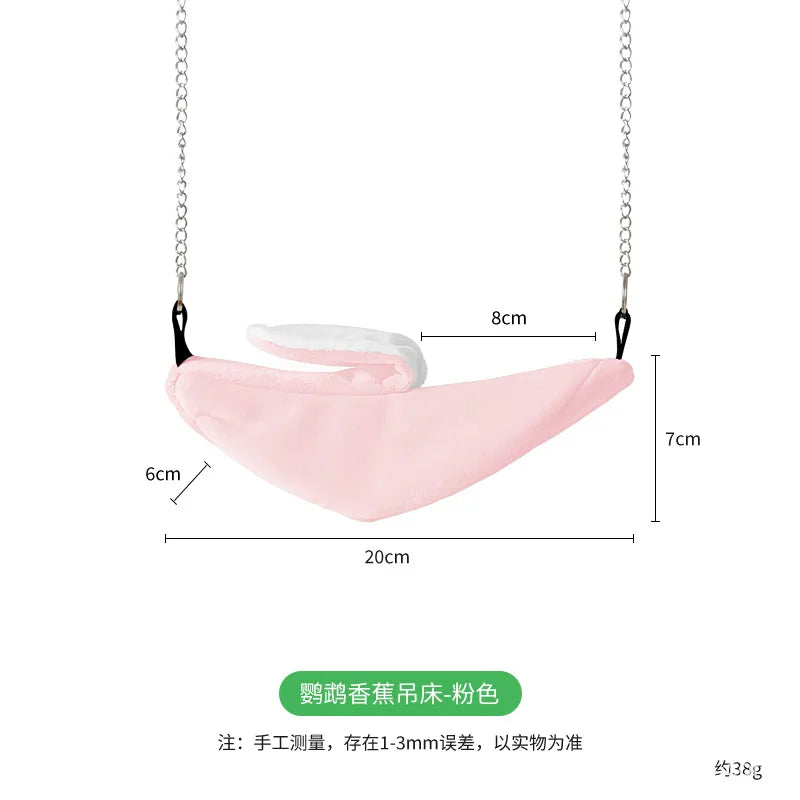 Banana Hamster Bed House Hammock Small Animal Warm Bed House Cage Nest Hamster Accessory for Sugar Glider Hamster Small Bird Pet