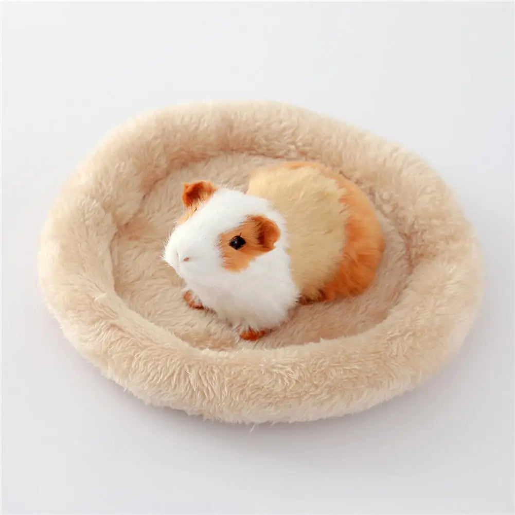Hamster Bed Circular Hamster Bed Sleep Mat Pad Cute Pet Sofa Hamster Nest  Small Animal Soft Cushion for Hedgehog Squirrel Mice