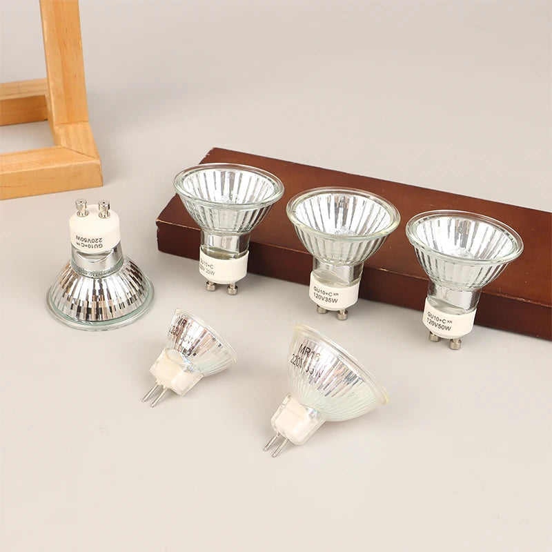 120V 220V 35W 50W Bubble GU10 MR11 MR16 Halogen Reflector Cup Light Thick Glass Halogen Tungsten Spotlight Lamp Cup