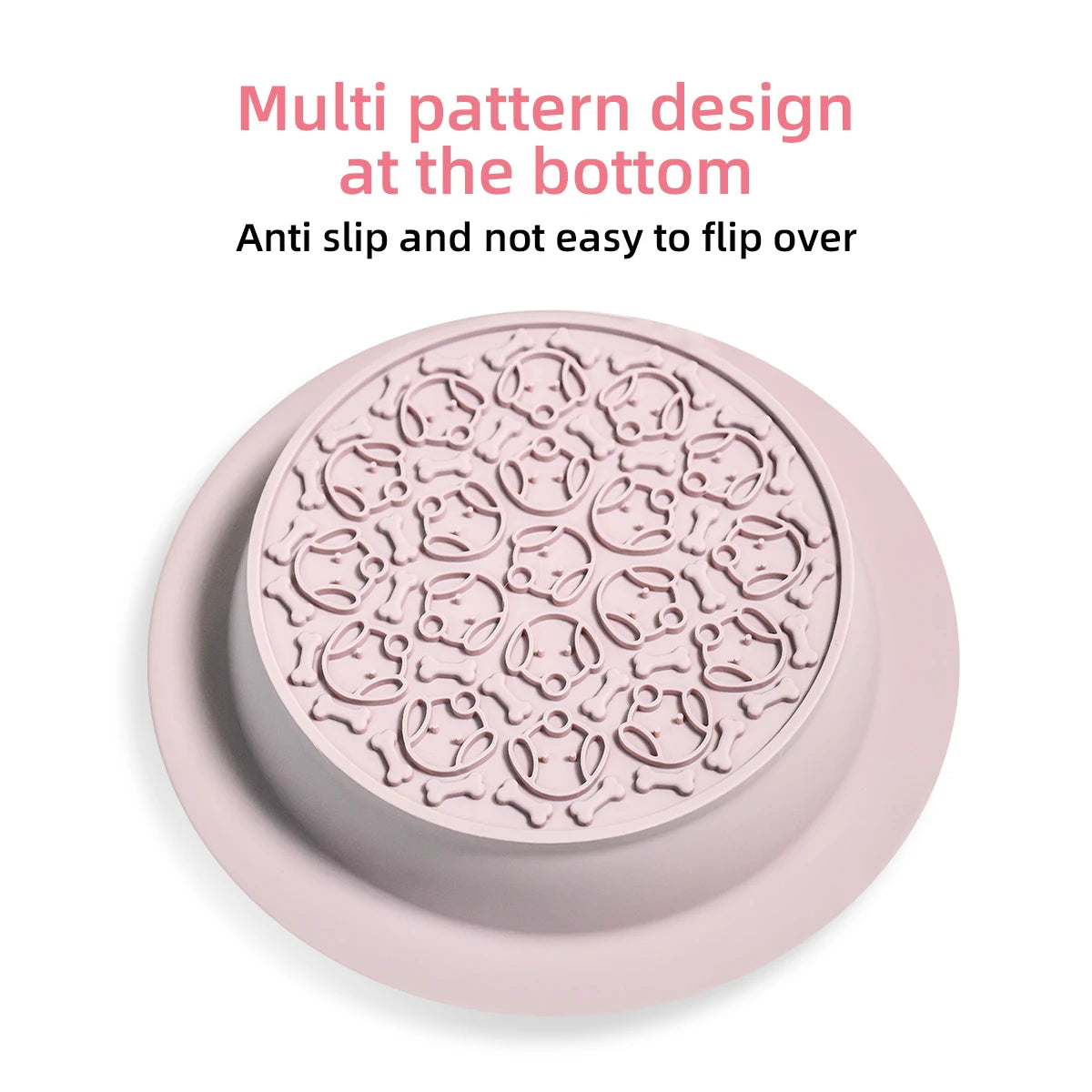 High-quality anti-choking slow-feeding portable silicone pet bowl anti knock, anti choking, cat and dog drink water for slow