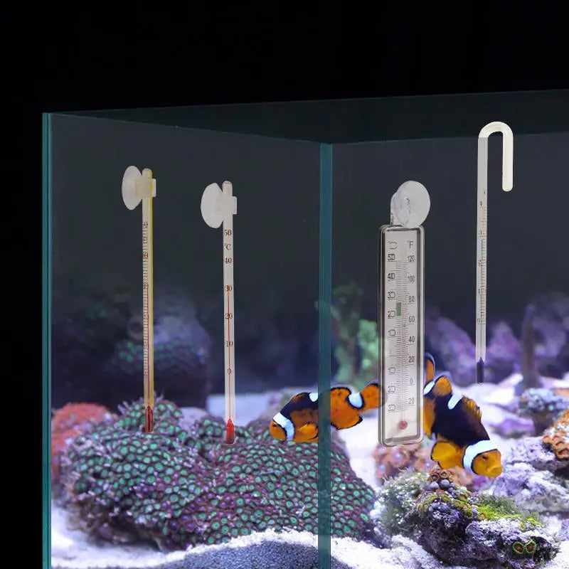 8 Styles Cordless Aquarium Thermometer Lcd Digital External Thermometer Glass Thermometer Fish Tank Mini Suction Cup Thermometer