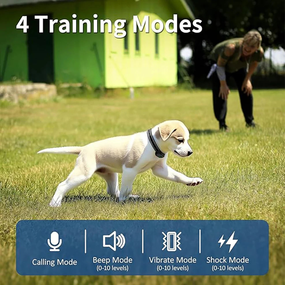 Dog Shock Collar 4900FT Dog Training Collar with Remote Calling E-Collar with Beep Vibration Sheek  Rechargeable Waterproof