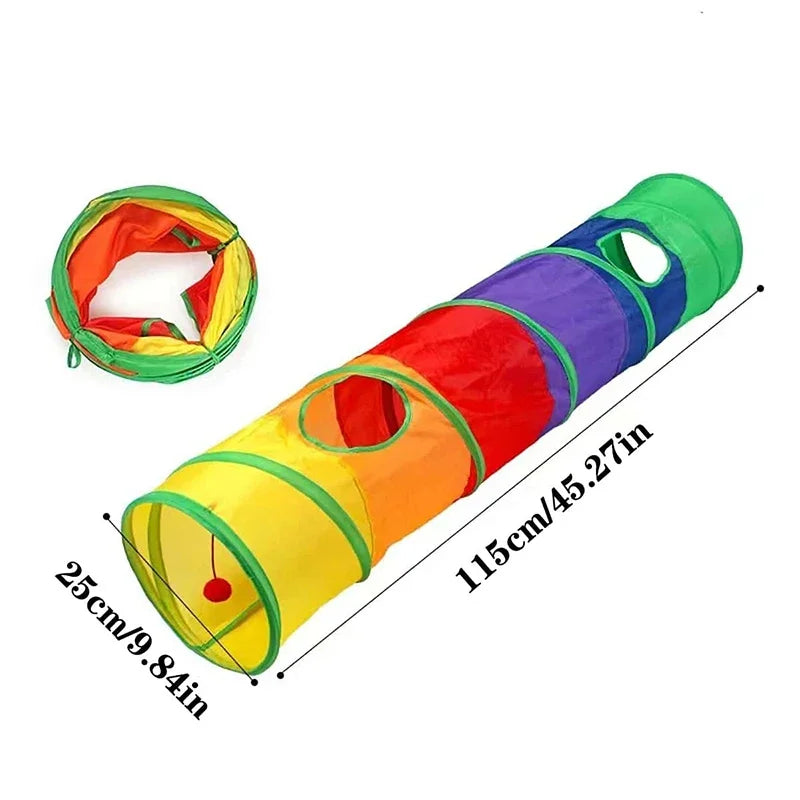 1pc Cat Tunnel Tube, Foldable Cat Toys, Cat Training, Fun Interactive Toys, Puppy Black Tunnel, Pet Supplies, Cat Accessories