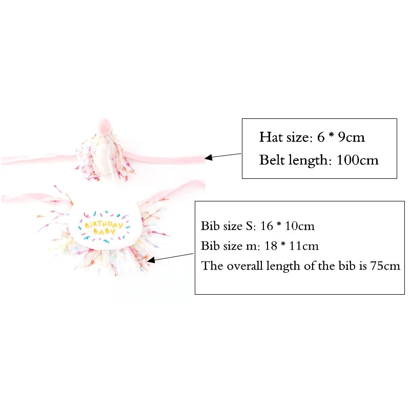 Pet Cat Dog Birthday Party Lace Suit Hat Scarf Dog Bib Saliva Towel Mesh Series Bear Birthday Jewelry Dress Up Accessories