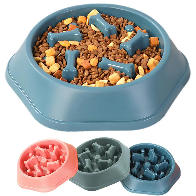 Dog Slow Feeder Bowl Anti-glutton Food Bowl for Dogs Slow Eating Dog Feeders Healthy Diet Pet Feeding Watering Supplies