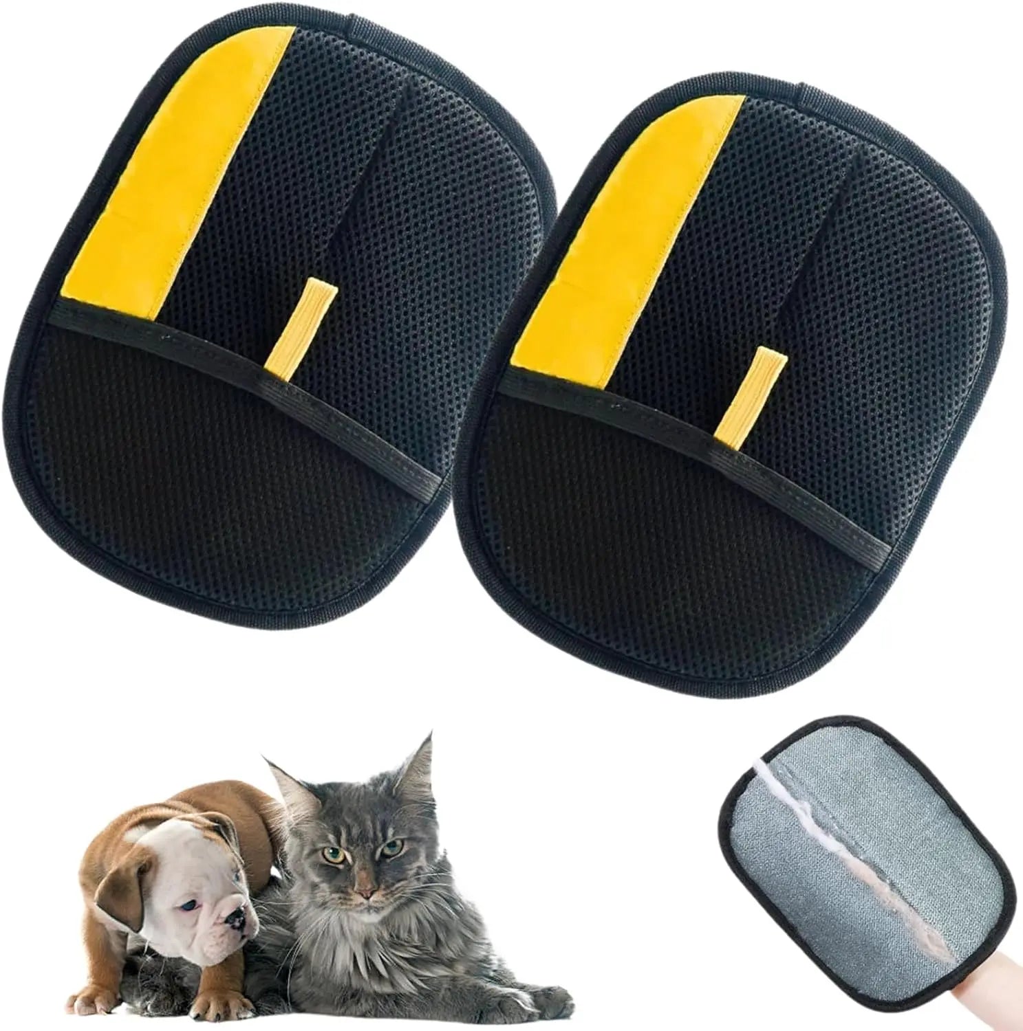Electrostatic Gloves Pet Hair Removal, 2025 Pet Hair Remover Glove, Washable Dogs Cats Hair Gloves for Furniture Bed Cloth Car