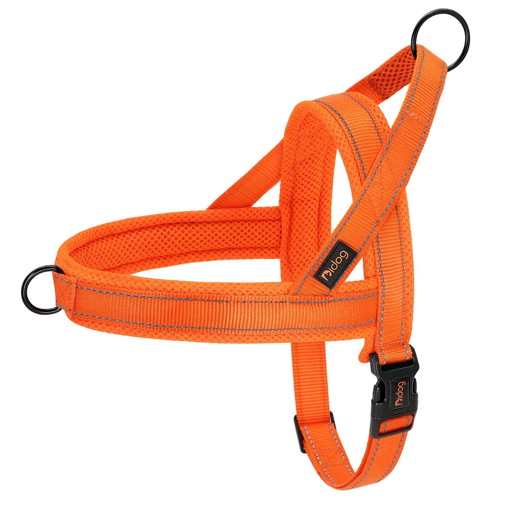 Mesh Nylon Dog Harness Reflective Pet Harness No Pull Dogs Vest With Quick Control Handle for Small Medium Large Dogs Pitbull