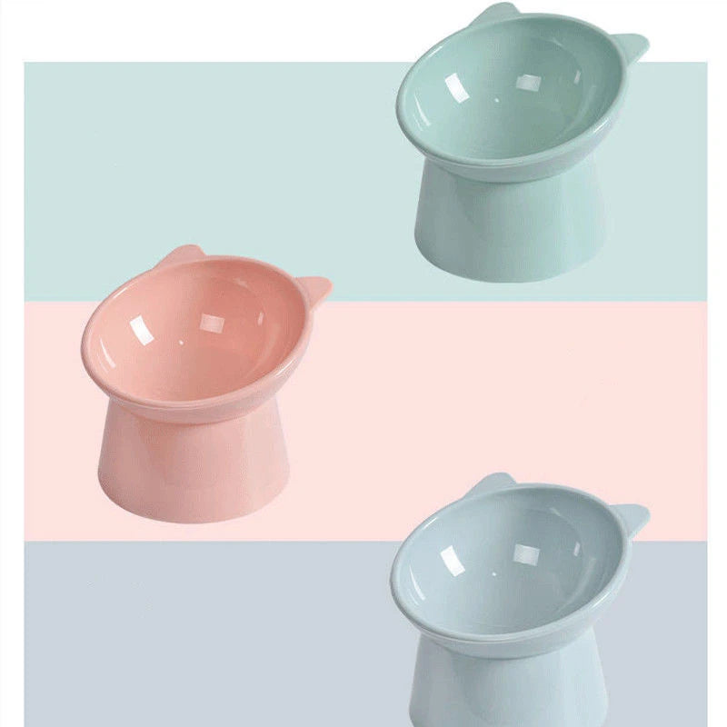 Tilted Cat Food Bowl Elevated Cat Bowl Ergonomic Cat Food Dish Anti Vomiting Raised Cat Food Bowl Non Slip for Cats Dogs