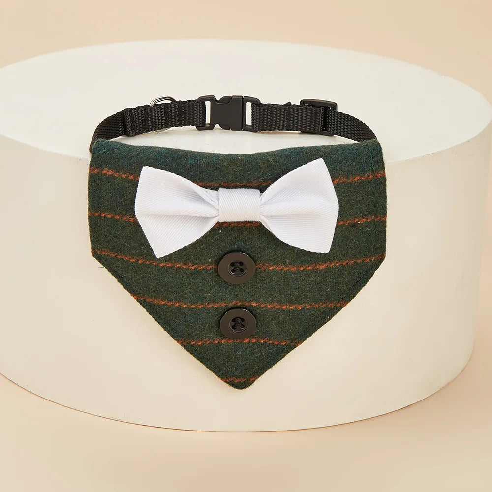 Halloween Christmas Cat Handsome Bow Tie Triangle Scarf Collar Fashion Suit Pet Triangle Scarf