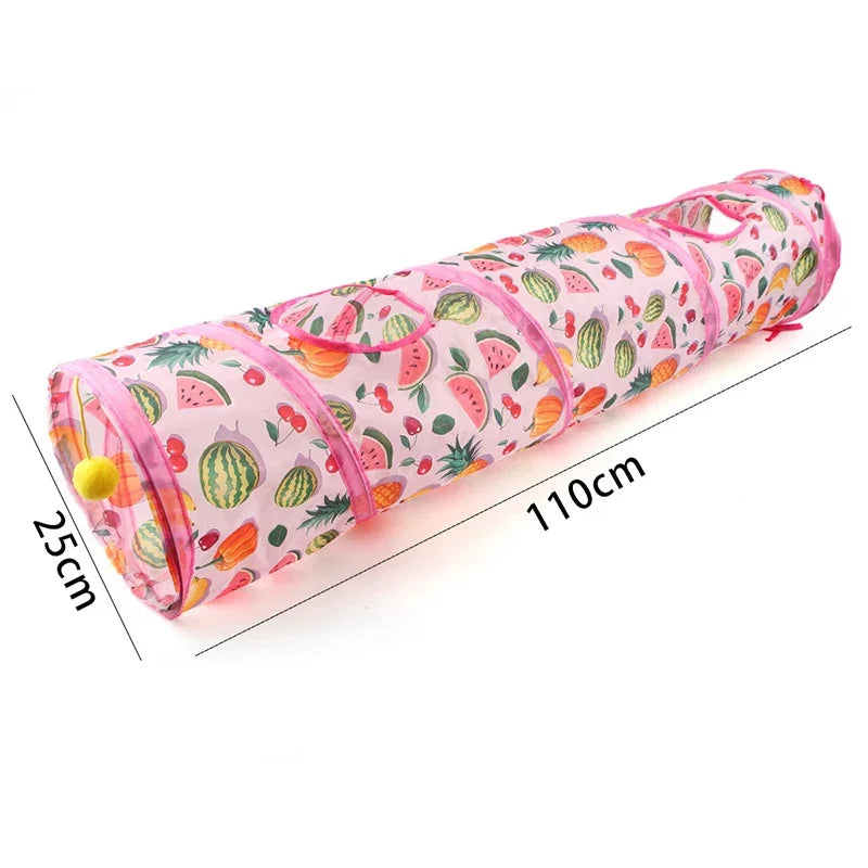 Collapsible Rainbow Cat Tunnel Pet Tube Play Toy Indoor Outdoor Kitty Puppy Toys for Puzzle Exercising Hiding Training Cat Toys