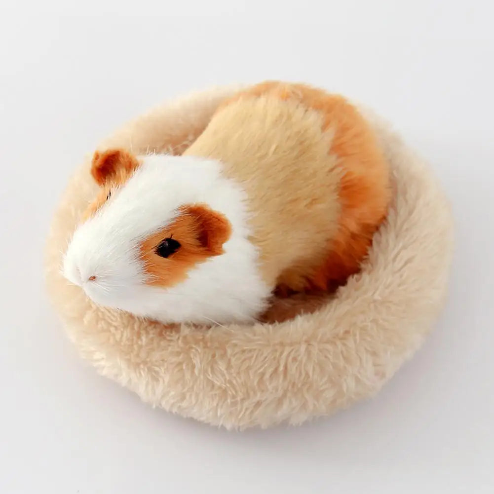 Hamster Bed Circular Hamster Bed Sleep Mat Pad Cute Pet Sofa Hamster Nest  Small Animal Soft Cushion for Hedgehog Squirrel Mice
