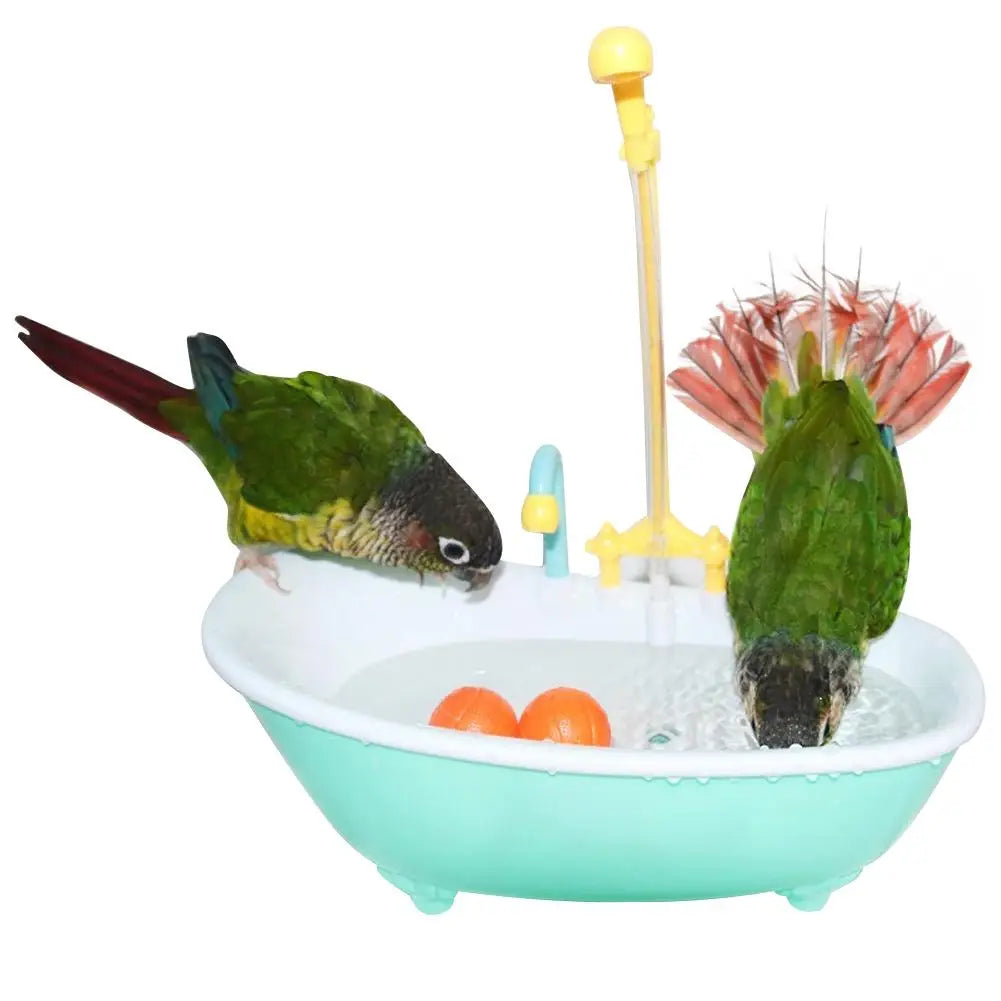 Automatic Parrot Bathtub Intelligent Bath Bird Shower Bathtub Cute Supplies Plastic Parrots Bath Toy Household Accessory