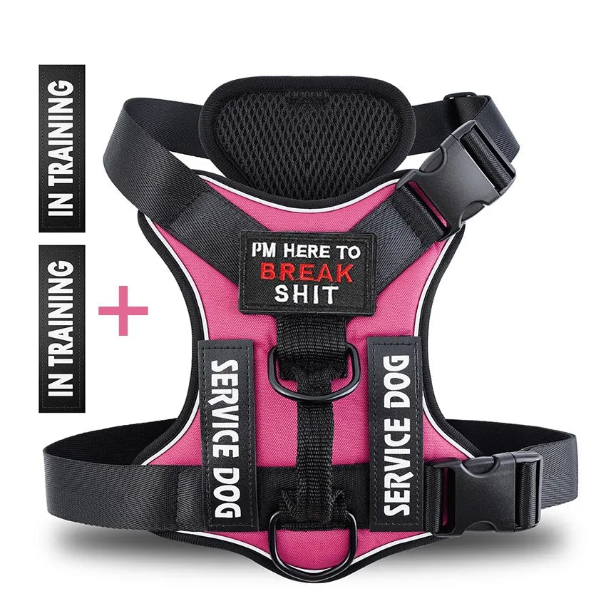 Reflective Pet Dog Harness No Pull Dog Vest Leash for Small Medium Large Dogs Walking Custom ID Tag Dog Accessories