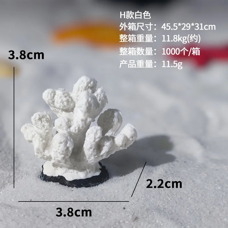 Artificial Coral Fish Tank Decoration Starfish Resin Reef Landscape Aquarium Decoration Accessories Craft Tabletop Ornaments