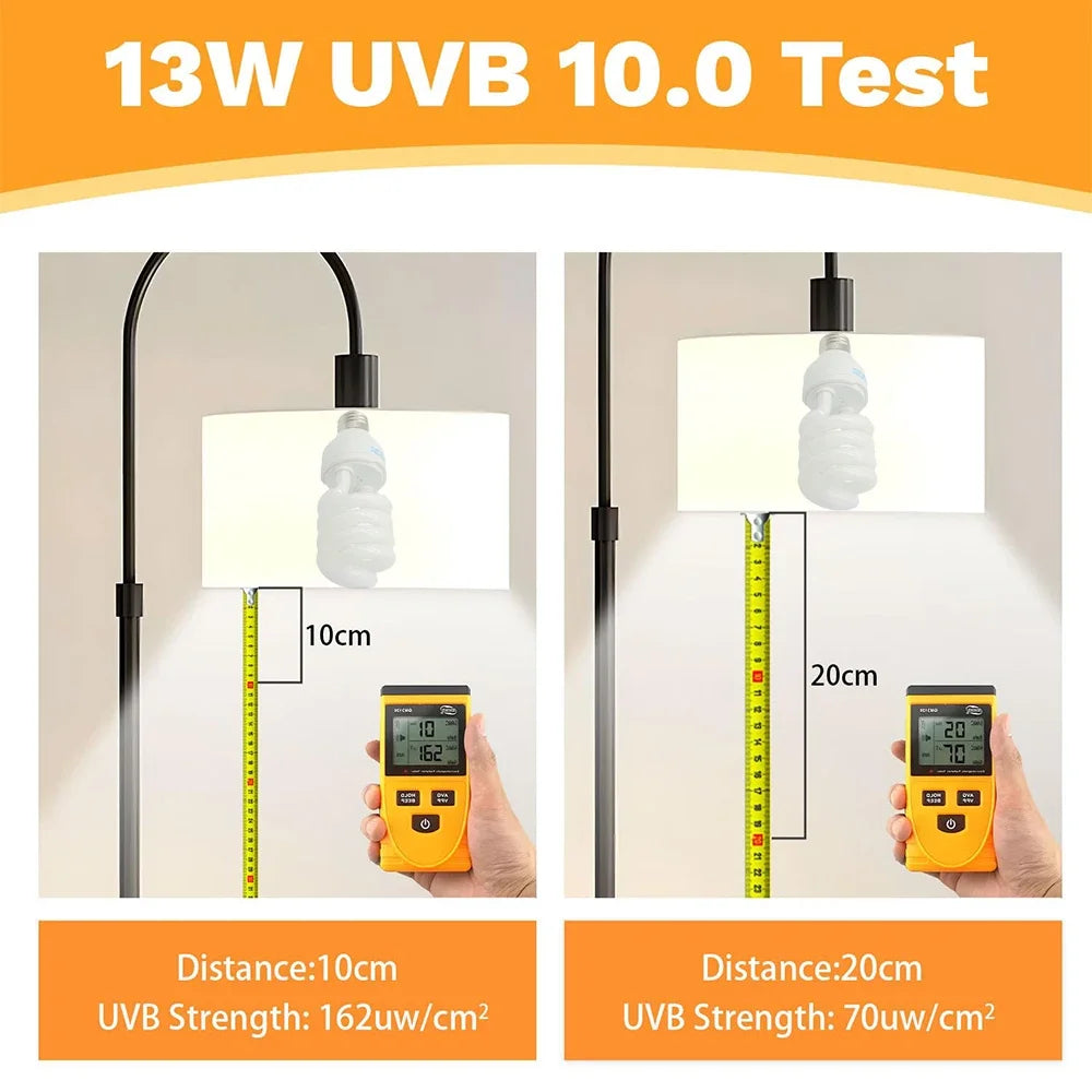5.0/10.0/15.0 UVB Reptile Heating Lamp Lizard Calcium Supplement Lamp Energy Saving Light Bulb for Turtle Terrarium 110V/220V
