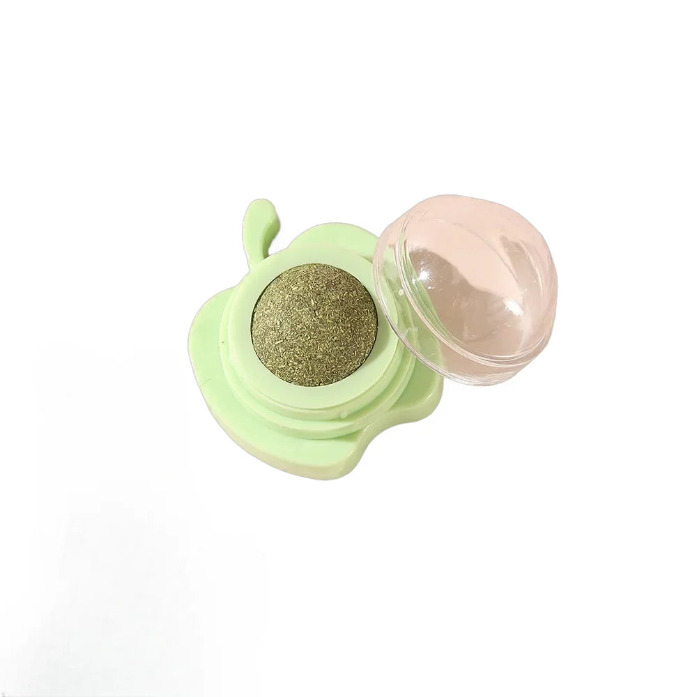 Catnip Wall Ball Licking Ball Spherical Teeth Cleaning Cat Catnip Toy Rotatable Kitten Licking Ball Pet Supplies Wall Treats