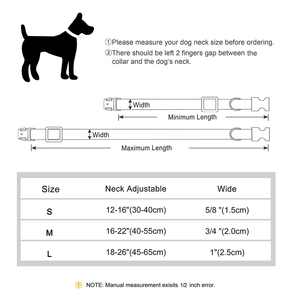 Custom Dog Martingale Collar Nylon Reflective Dog Collars With Engraving Metal Buckle Adjustable For Dogs Prevent Slipping Out