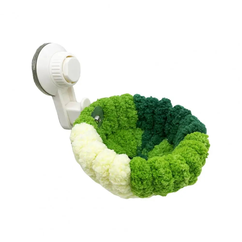 2-in-1 Bird Nest Coral Velvet Warm Nest With Removable Suction Cup Vehicle-Mounted Bird Plush Nest For Parrot Budgie Lovebird