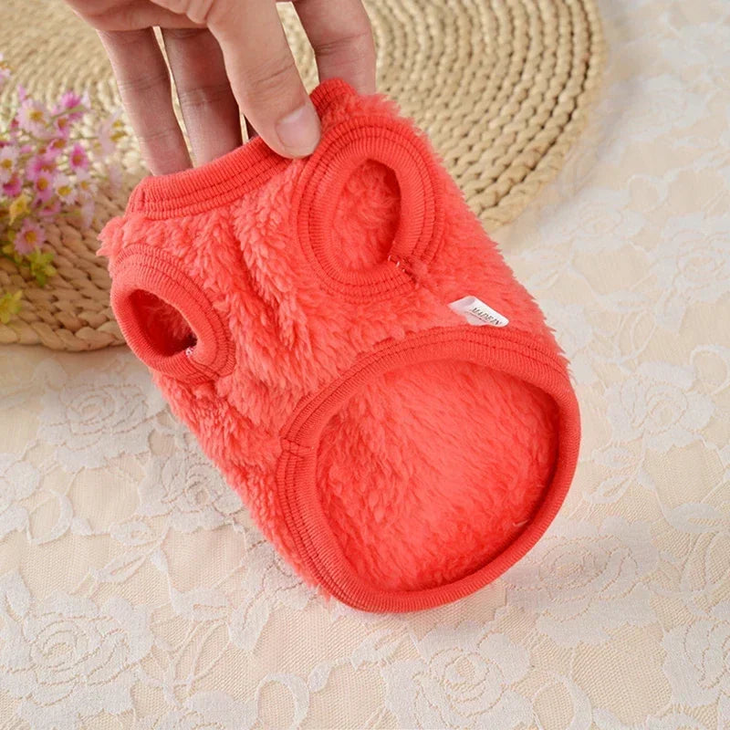 Plush Cat Rabbit Vest Cartoon Autumn Winter Pet Clothes for Kitten Puppy Bunny Guinea pig Warm Fleece Small Animals Clothing