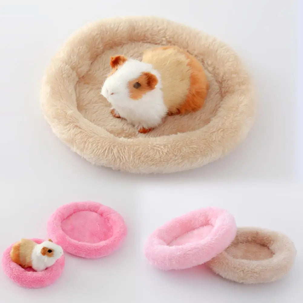 Hamster Bed Circular Hamster Bed Sleep Mat Pad Cute Pet Sofa Hamster Nest  Small Animal Soft Cushion for Hedgehog Squirrel Mice