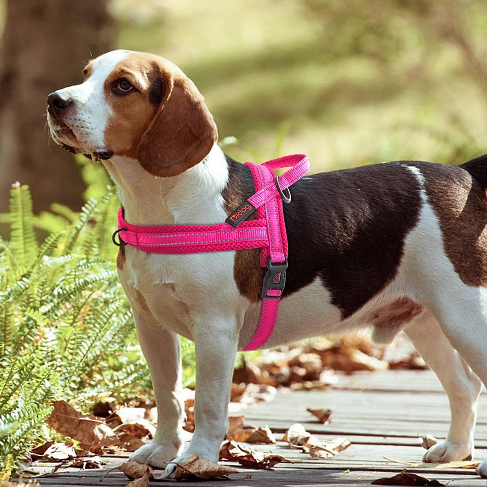 Mesh Nylon Dog Harness Reflective Pet Harness No Pull Dogs Vest With Quick Control Handle for Small Medium Large Dogs Pitbull