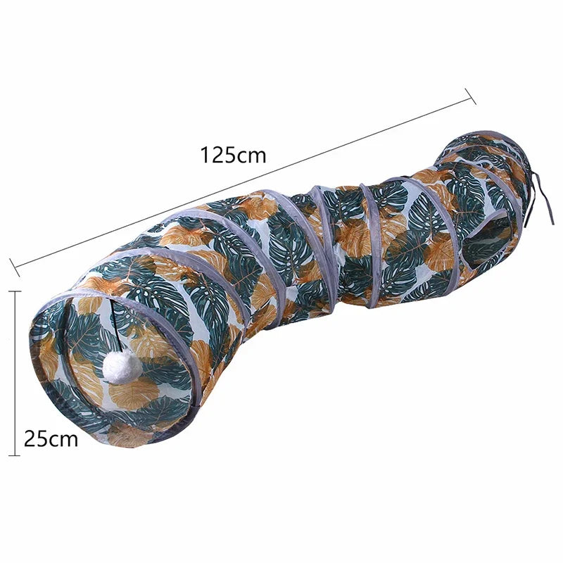 Collapsible Rainbow Cat Tunnel Pet Tube Play Toy Indoor Outdoor Kitty Puppy Toys for Puzzle Exercising Hiding Training Cat Toys