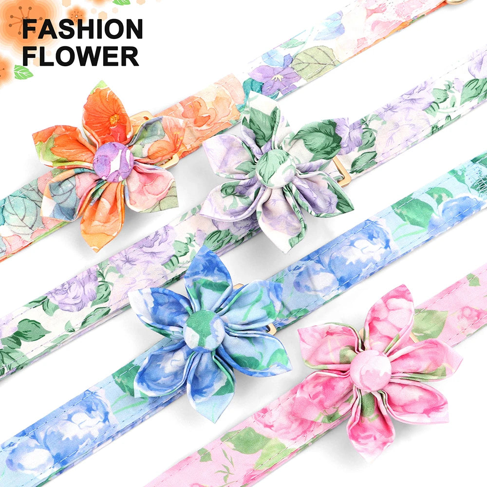 Custom Nylon Dog Collar Cute Print Dog Collars Free Engraved Pet ID Collars Necklace For Small Medium Large Dogs Pug Adjustable