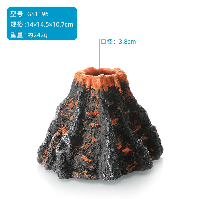 Aquarium Volcano Shape Air Bubble Stone Oxygen Pump Decoration Bubble Stone Tank Plate Air Pump Aquarium Fish Tank Decoration