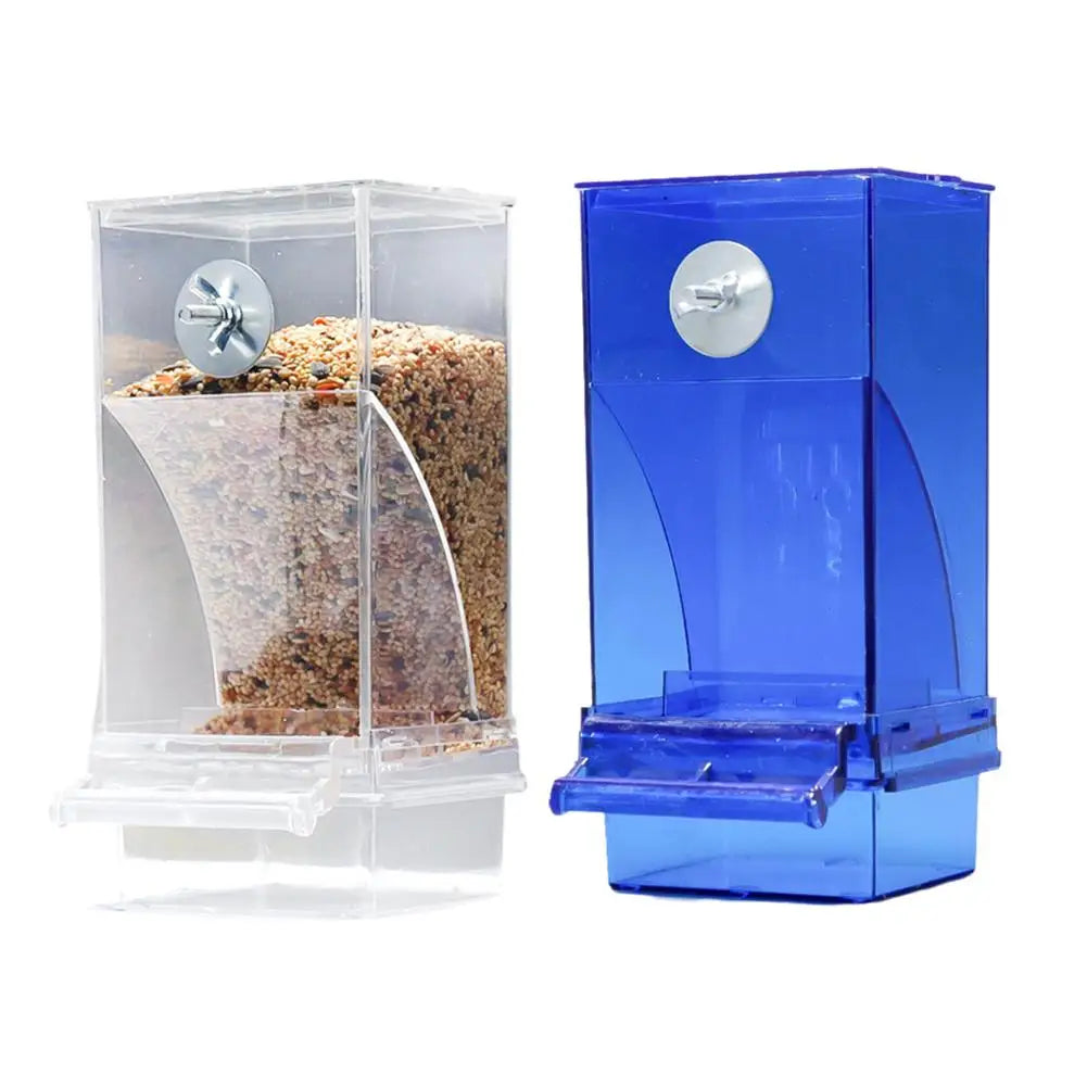 No Mess Bird Feeders Automatic Parrot Feeder Drinker Acrylic Seed Food Container Cage Accessories For Small And Medium Para I5F4