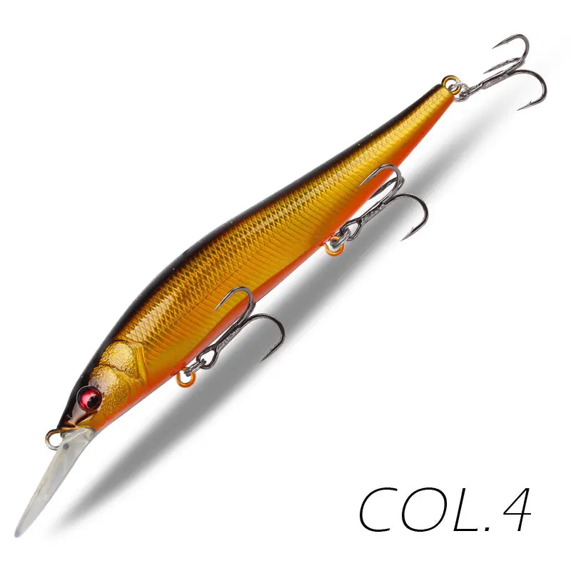 Magic Works Lures Minnow Floating Wobbler 110mm 13.5g Trout Black Minnow Fishing Lure for Pike Artificial Bait Fishing Tackle