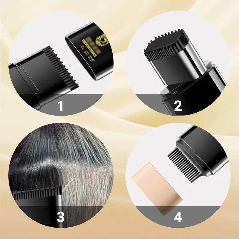 Instant Hair Color Stick with Built-In Comb Long Lasting Temporary Hair Coloring Covered White Hairs Hairline water Washable