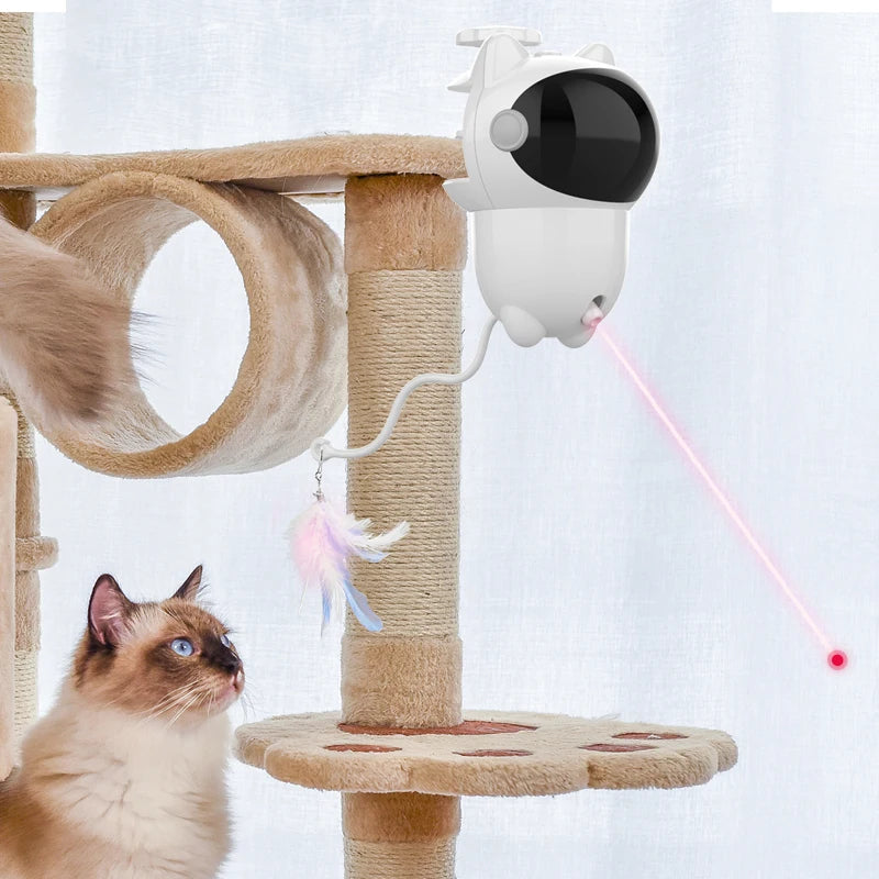 Pet Cat Toy Interactive  Rechargeable Infrared Smart Automatic  Interactive Cat Toy Multiple Angles