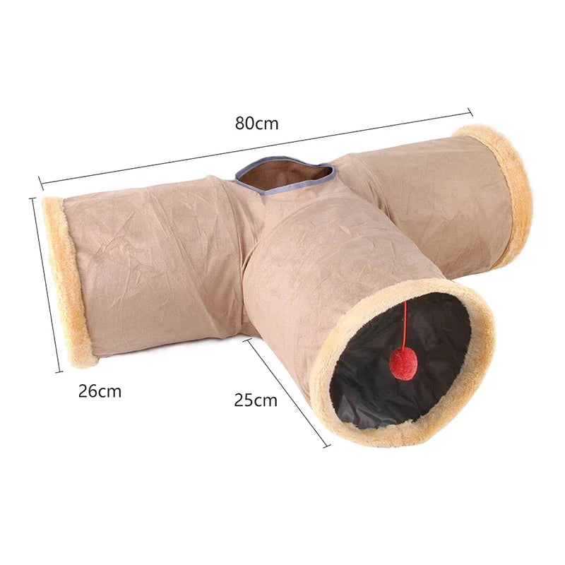 Collapsible Rainbow Cat Tunnel Pet Tube Play Toy Indoor Outdoor Kitty Puppy Toys for Puzzle Exercising Hiding Training Cat Toys