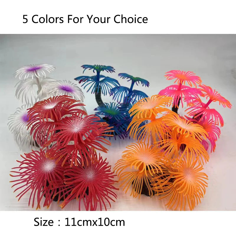 Artificial Underwater Coral Aquarium Fish Tank Simulation Decoration Aquarium Backgrounds Plants Water Flower Beautiful New