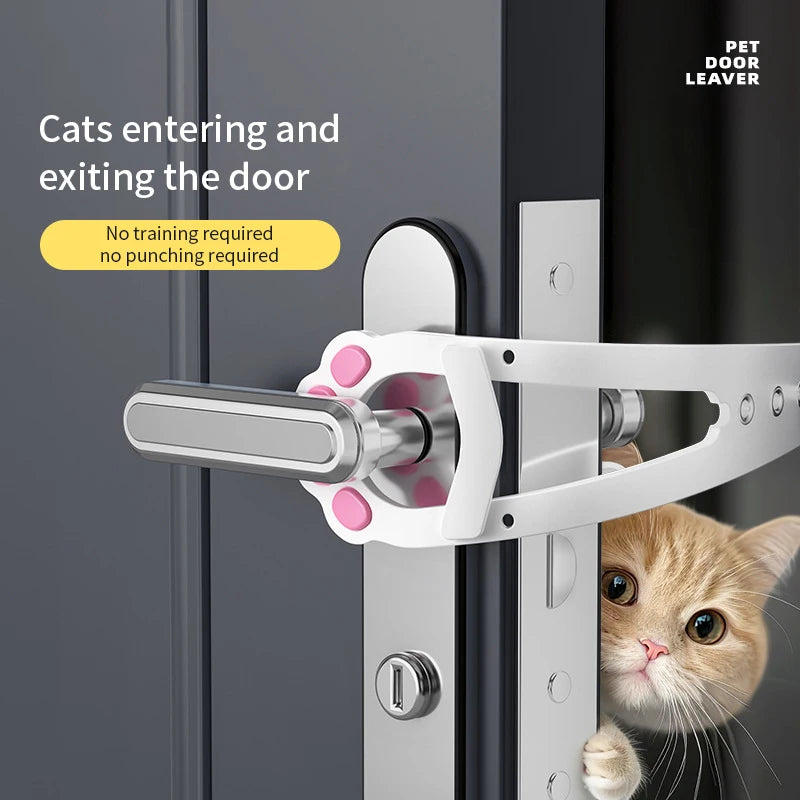 Cat Door Holder Latch Adjustable Dog Door Stopper Elastic Gate Lock Flex Latch Strap Keep Dog Out From Entering Pet Gate Supply