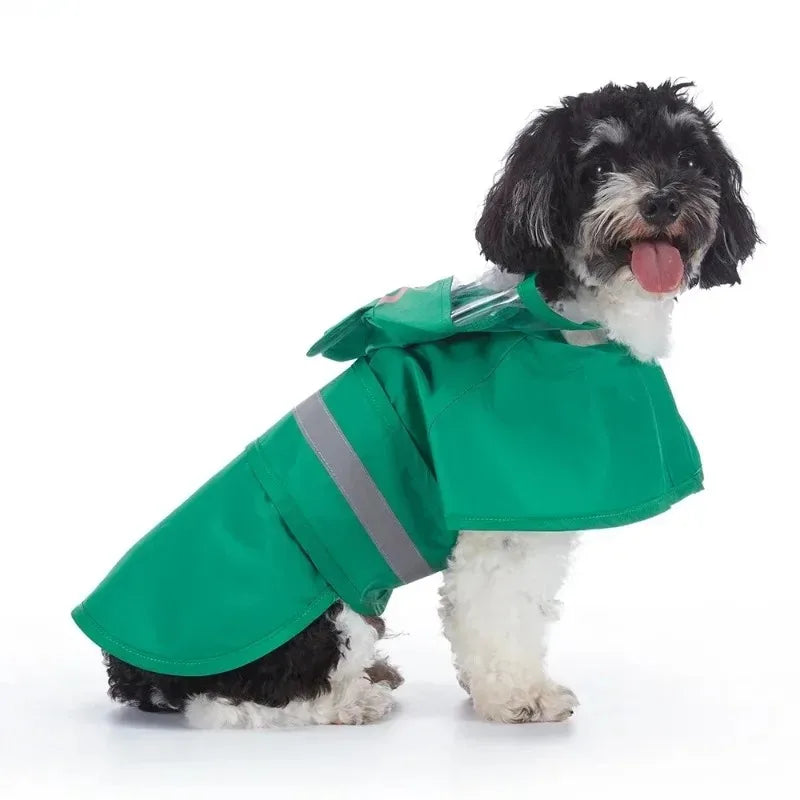 Dog Raincoat The Dog Face Reflective Dog Raincoat All-in-one Raincoat for Dogs with Closed Belly Pet Dog Duck Shark Frogs Shape
