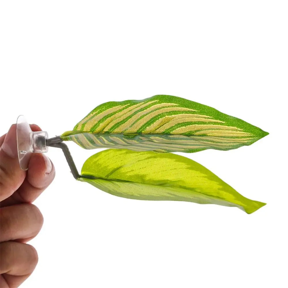 Aquariums Decor Plastic Betta Fish Rest Leaf with Suction Cups Creative Aquarium Landscaping Simulated Artificial Plants Home